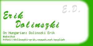 erik dolinszki business card